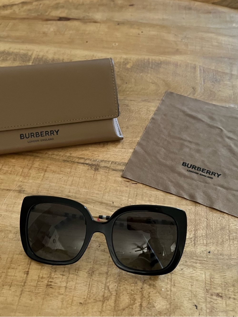 Burberry Black Oversized Square Women's Sunglasses